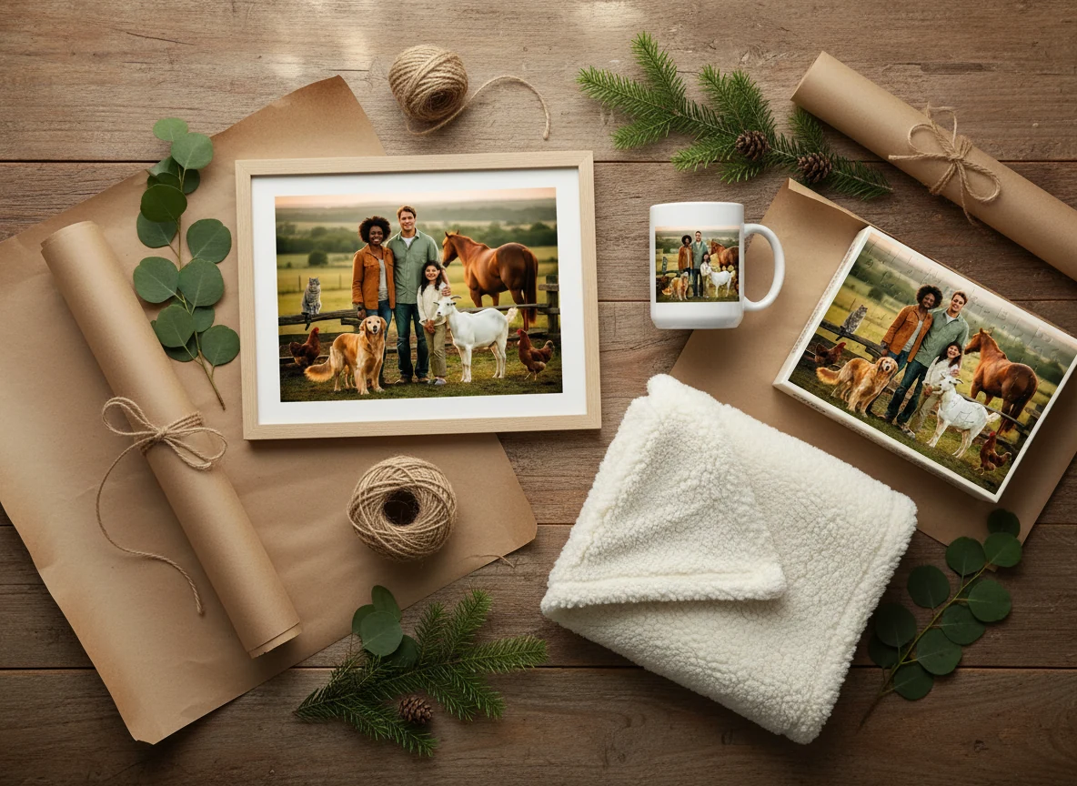 Photoreal collection of Whole Flock portrait gifts